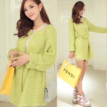 <em>毛衣</em>搭配_秋冬新款女装粗棒针毛线<em>开衫</em>长款斜