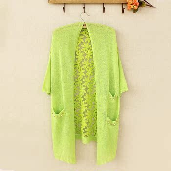 镂空<em>针织</em>衫搭配_薄款蕾丝女<em>糖果</em>色短袖<em>宽松</em>中