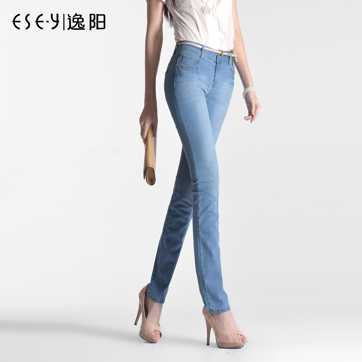 【<em>逸阳旗舰店</em>】<em>逸阳女裤</em>2013夏装新款卷边牛