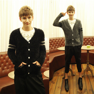 【hisiyecao】奢华防皮草毛毛<em>外套</em> <em>男士短款</em>毛