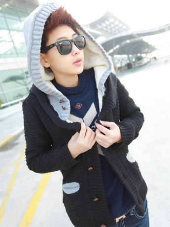 【jdbeibei】春季<em>男士</em>新款 <em>男士</em>韩版加厚<em>开衫</em>毛