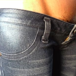 【皂衣坊服装定做】超低露<em>臀沟</em> 立裆8cm 磨白