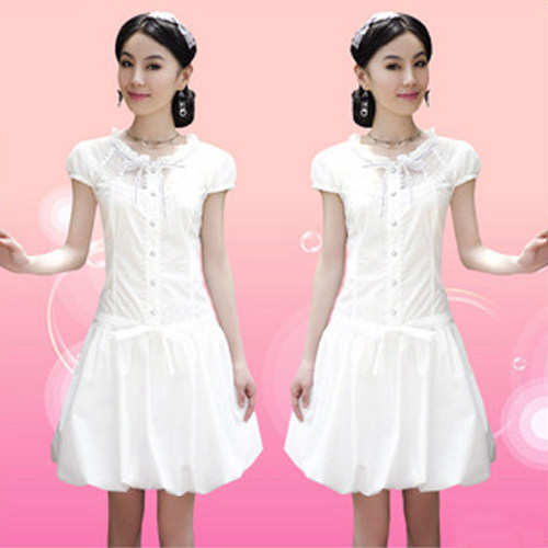 <em>2014</em>新款<em>夏装</em>阿依莲<em>白色</em>裙甜美淑女坊清纯少