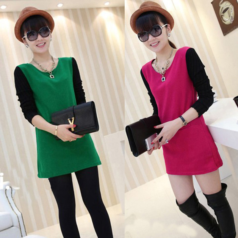 2013秋装<em>新款女装</em>打底衫女长袖t恤中长款韩版