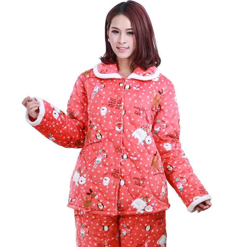 孕妇装<em>睡衣月子</em>服<em>三层</em>夹棉<em>加厚</em>哺乳外出服秋冬