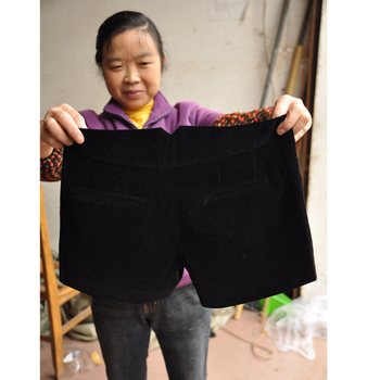 <em>短裤</em>搭配_【中腰金丝绒<em>短裤</em>】<em>平绒</em>靴裤热裤 修