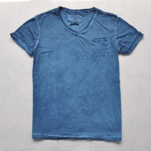 纯棉T恤衫 半袖 夏季复古脏洗做旧风男士 deel