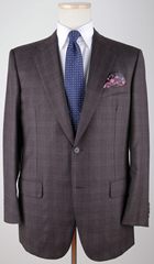 公价29500！意大利手工西装Belvest 咖啡色暗格套装130支羊毛50码