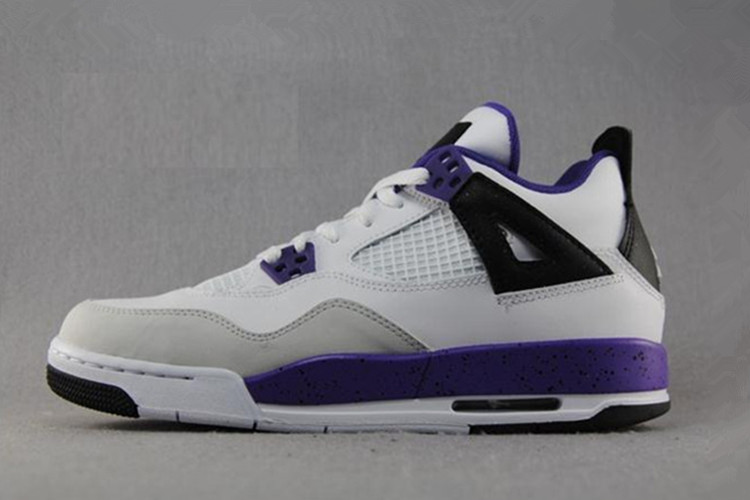 专柜正品 耐克 air jordan gs 女款篮球鞋aj4 白紫487724-108