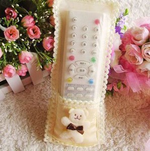 田园布艺透明空调遥控器罩 创维海信电视机遥