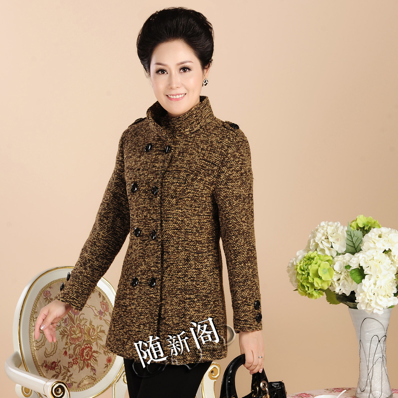 中年女装毛呢外套气质中年人女春秋装上衣中年