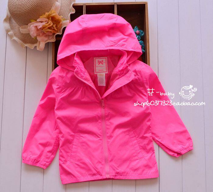 GYMBOREE 女童荧光玫红防晒服防晒<em>衣外套</em>会