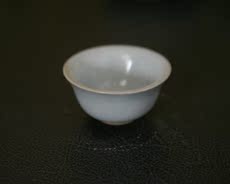 汝窑茶杯功夫个人杯开片汝瓷 月白色功夫茶杯