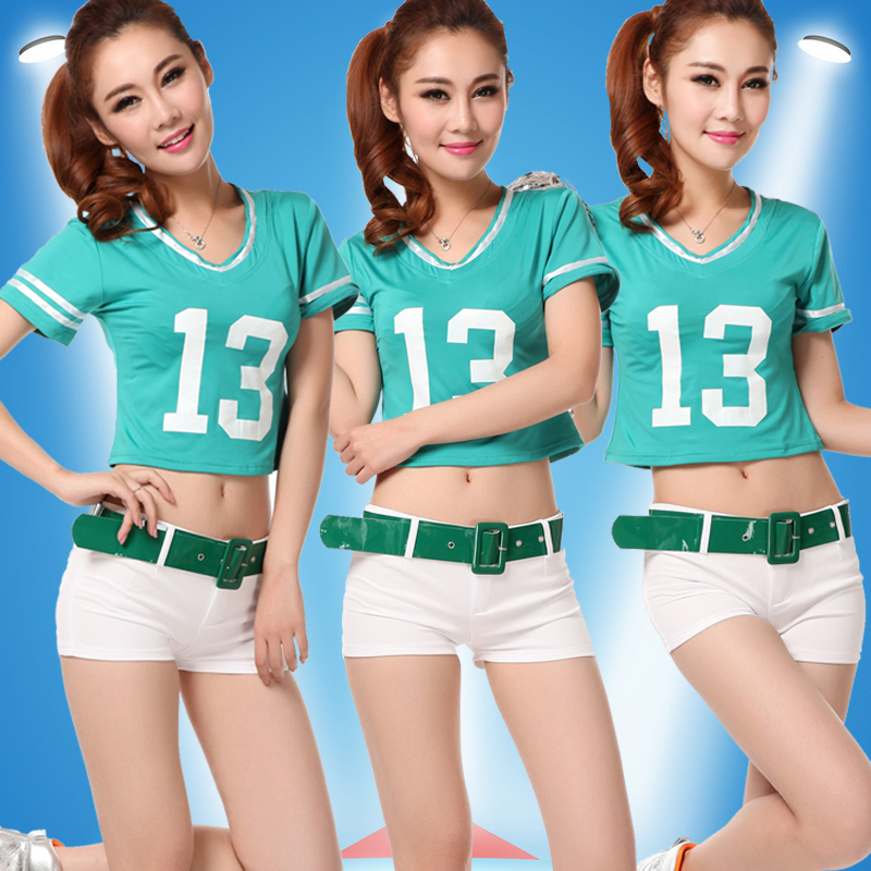 新款韩国啦啦队服装 性感足球宝贝啦啦操服诱