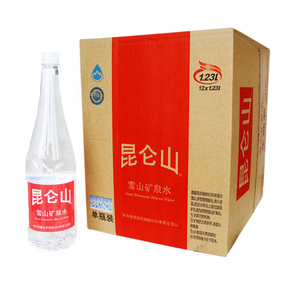 天猫超市昆仑山 雪山矿泉水 1.23L*12\/箱 送礼泡