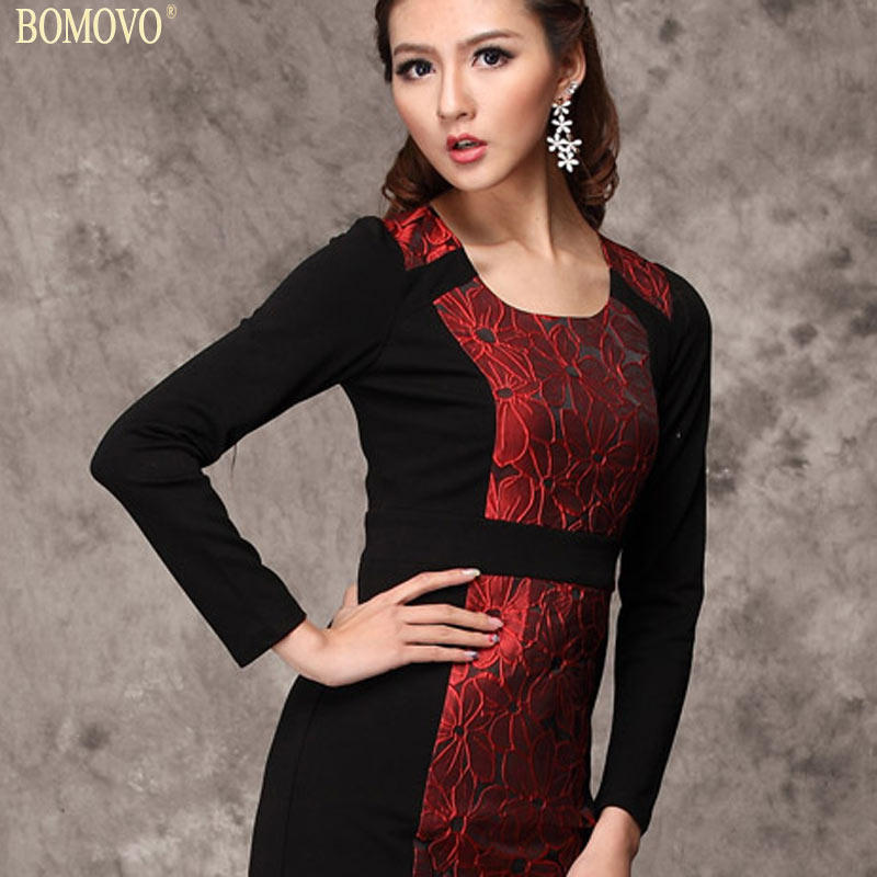 BOMOVO<em>天猫</em>品牌女装<em>旗舰店</em>春秋裙长袖连衣