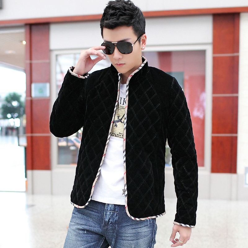 冬季<em>外套男式</em>棉袄男款金丝绒商务<em>休闲</em>男棉衣大