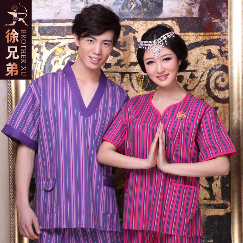 徐兄弟全棉纯棉<em>男女汗蒸</em>服浴场循环浴服桑拿服
