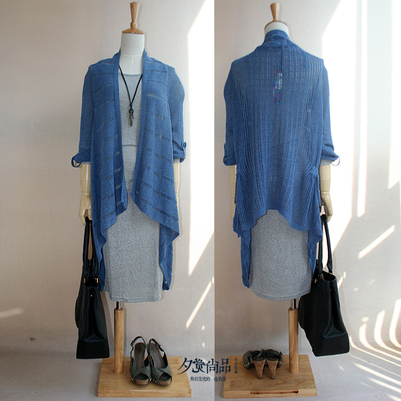 觉尚品】2013新款韩版亚麻宽松钩针<em>不规则</em>女