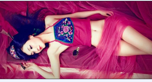 特价写真服<em>主题性感</em>写真情趣古装红色蕾丝睡衣