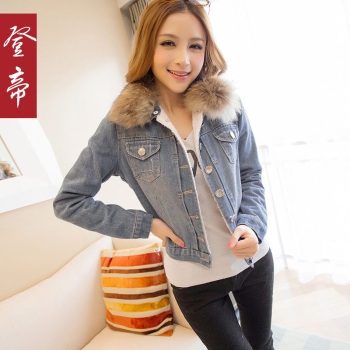 短<em>外套</em>搭配_登帝2013秋冬装新款<em>牛仔外套女</em>长