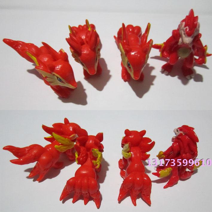 赛尔号精灵玩具九尾火狐四尾火狐三尾火狐1套