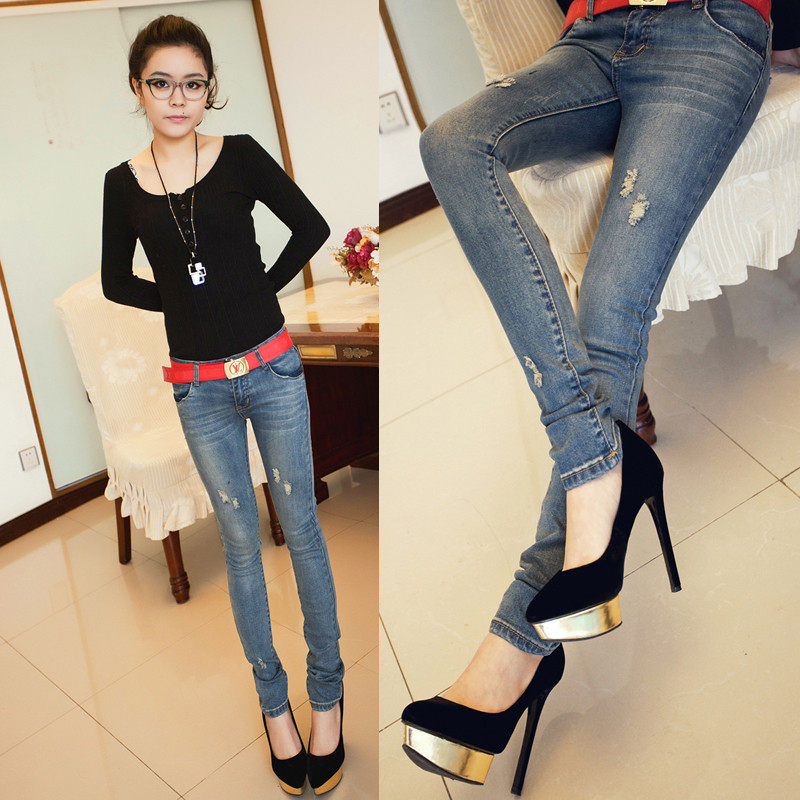 英】2012 秋装新品 韩版女装 石墨黑显瘦<em>低腰</em>紧