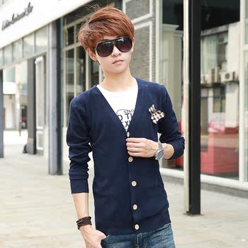 针织<em>开衫搭配</em>_青少年<em>开衫</em>秋装新款纯棉男<em>羊毛</em>