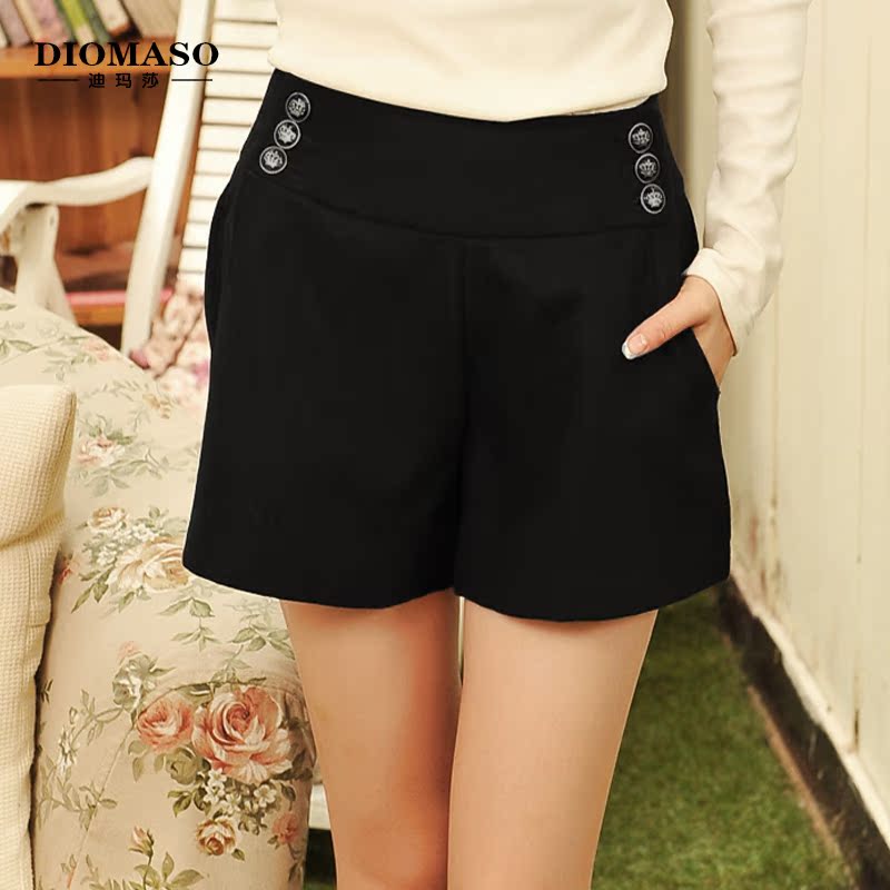 包邮<em>毛呢短裤</em>女<em>2013秋冬新款</em>韩版女裤子加厚