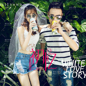 2016影楼展会新款情侣主题写真服装可爱韩版