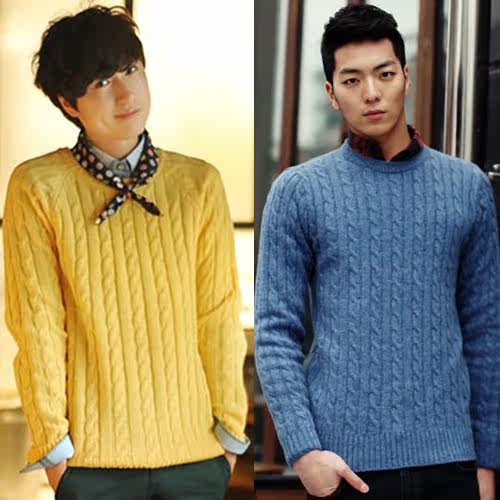 2014秋冬装日系韩版<em>毛衣</em>男士麻花<em>毛衣</em>男复古