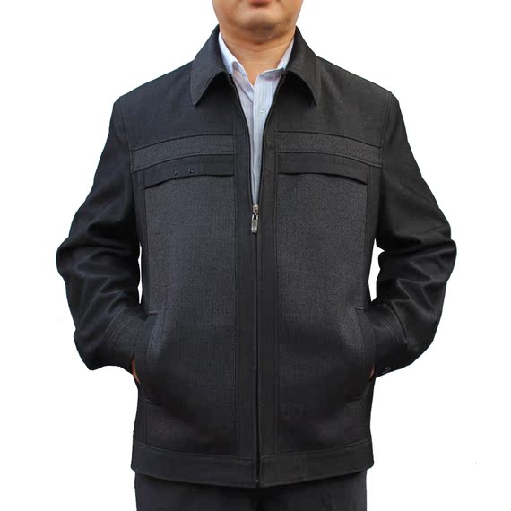 2013<em>中年人</em>新款时尚拉链爸爸装上衣中老年男