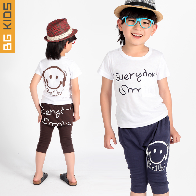 3-4岁男童装夏装套装儿童短衣短裤套装 儿童体