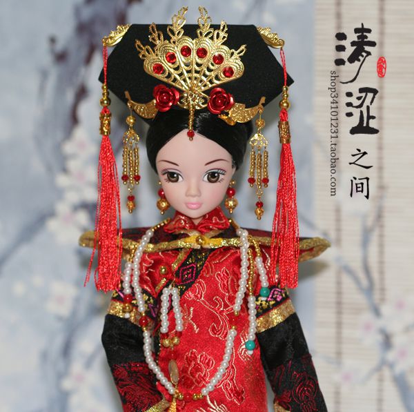 <em>可儿娃娃</em>芭比<em>古装</em>首饰 ob27娃娃古代头饰 清朝