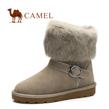 【<em>骆驼女鞋旗舰店</em>】Camel 骆驼女鞋 兔毛雪地