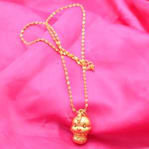 本命年生肖项链女仿真3d硬金假黄金色小鸡宝