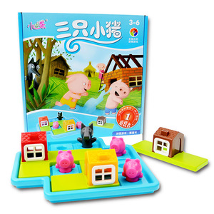 小乖蛋益智玩具三只小猪智力拼图游戏儿童玩具