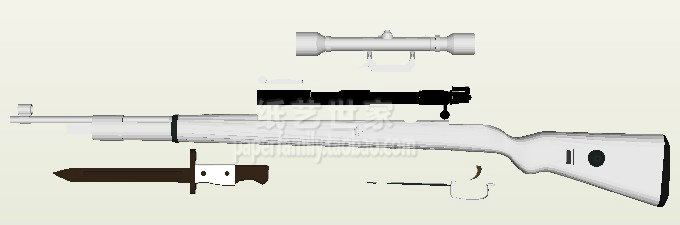 需自己做 70139 kar98 狙击步枪 98k 二战德国武器 3d纸模型
