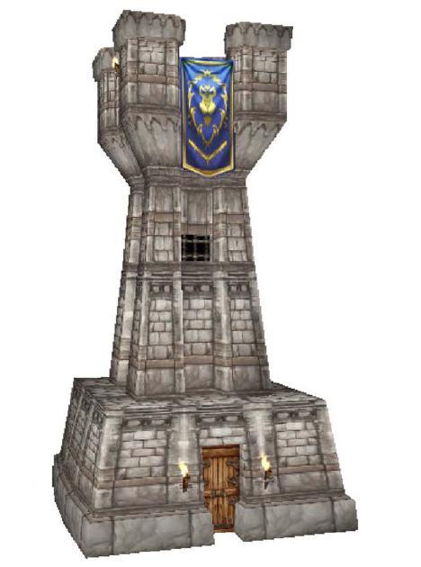 【熊熊】魔兽世界/wow 人类哨塔 纸模型
