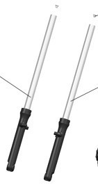 豪江摩托车配件豪江天虎 HJ125-3A 3B 前减震