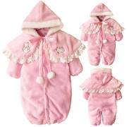 刚出生外出服秋<em>冬装</em>婴儿童卡通动物连体<em>睡衣</em>服