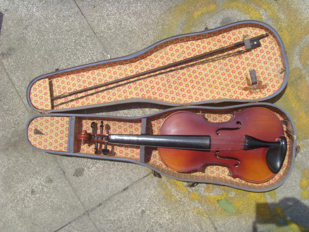 二手小提琴旧乐器文革东方红牌小提琴四分之四