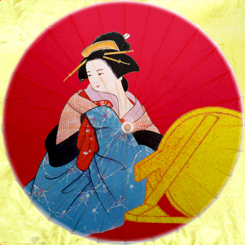 日本仕女15|宗教油纸伞|中式装修|红舞伞|日式和