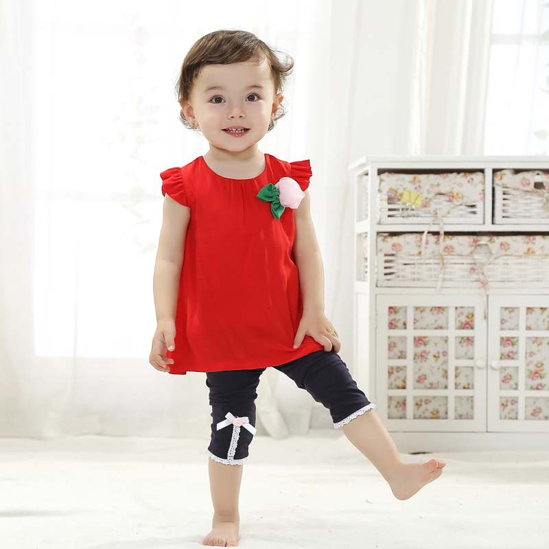 新款韩版女宝宝夏装衣服女童套装夏季婴儿服装