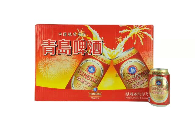 青岛啤酒 节日装(红罐) 330ml*24\/箱 登州路1厂