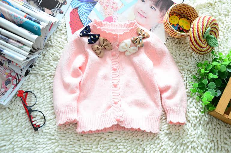 <em>两岁</em>女童针织衫<em>开衫0</em>-1-<em>2岁</em>6-7-8-9个月婴幼儿