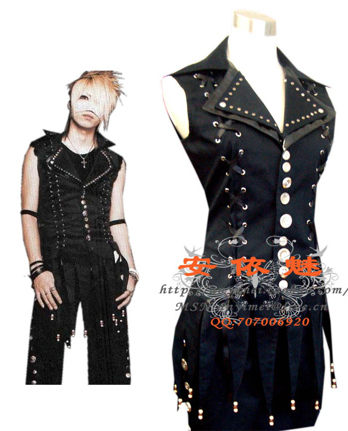 视觉系摇滚乐队gazette演出服 reita cosplay服装定做
