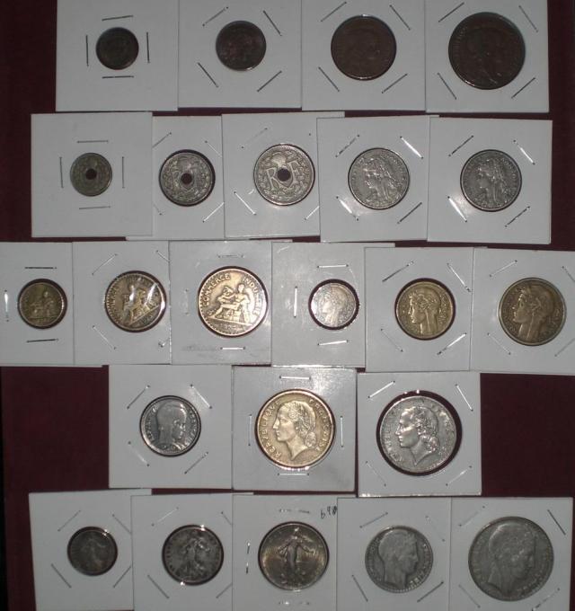 法兰西(法国)第三共和国20世纪硬币23枚大全套