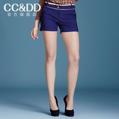 CCDD2014秋装专柜正品新款女装热裤时尚糖果色薄款卷边休闲短裤子