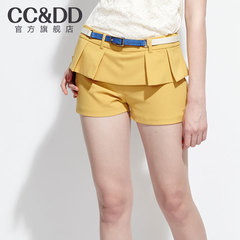 CCDD正品2014夏装新款女装欧美简约糖果侧拉链低腰短裤裙